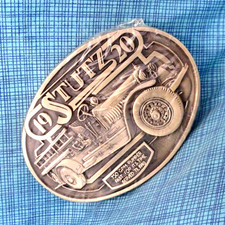 Stutz Firetruck Belt Buckle OK Firefighters Museum  1st Ed NOS Vtg 80s .SHY766