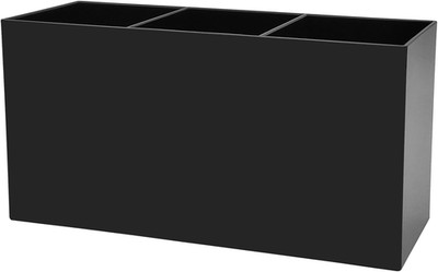 Black Makeup Brush Organizer,Acrylic Cosmetic Brushes Storage Holder with 3 Slot