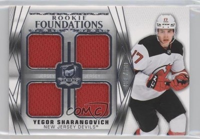 2020-21 The Cup Foundations Quad Jersey 20/99 Yegor Sharangovich Rookie RC 2d8