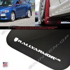 Rally Armor Ur Black Mud Flaps W White Logo For 2008-2015 Evolution Evo X