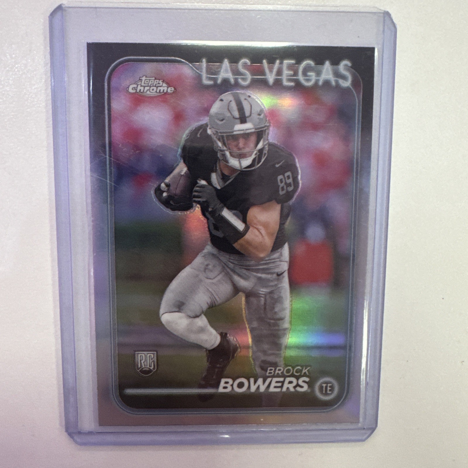 2024 Topps Chrome - Rookies Brock Bowers #207 Prism Refractor (RC)