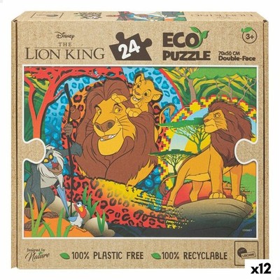 Kinderpuzzle The Lion King Beidseitig 24 Stücke 70 x 1,5 x 50 cm [12 Stück]