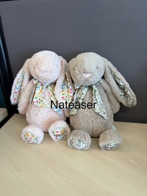 2 x Jellycat Liberty Bunnies Brandneu mit Etikett limitierte Zusammenarbeit Mirabelle & Shepherdley