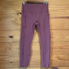 90 Degree By Reflex Interlink High Rise 7/8 Ankle Leggings Mauve Pink Medium