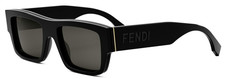 FENDI SIGNATURE FE40118I 01A BLACK GOLD W/SMOKE LENS AUTHENTIC SUNGLASSES 53-19
