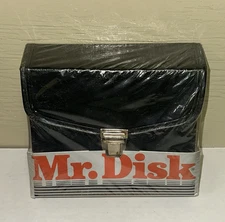Vintage Mr Disk Floppy Disk Storage Case Black Lock Box Unused New Old Stock NOS