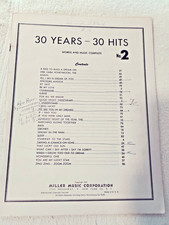 SHEET MUSIC/BOOK 30 YEARS - 30 HITS NO.2 1953