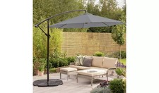 Habitat 3m Overhanging Garden Parasol - Grey