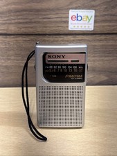 Sony ICF-S10MK2 Portable FM/AM Transistor Pocket Radio Silver Vintage Speaker