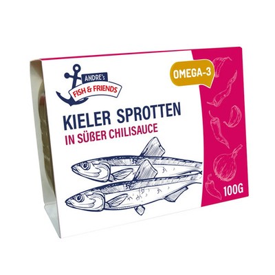 Andre´s Fish & Friends Sprotten in Sweet-Chili-Sauce 100g