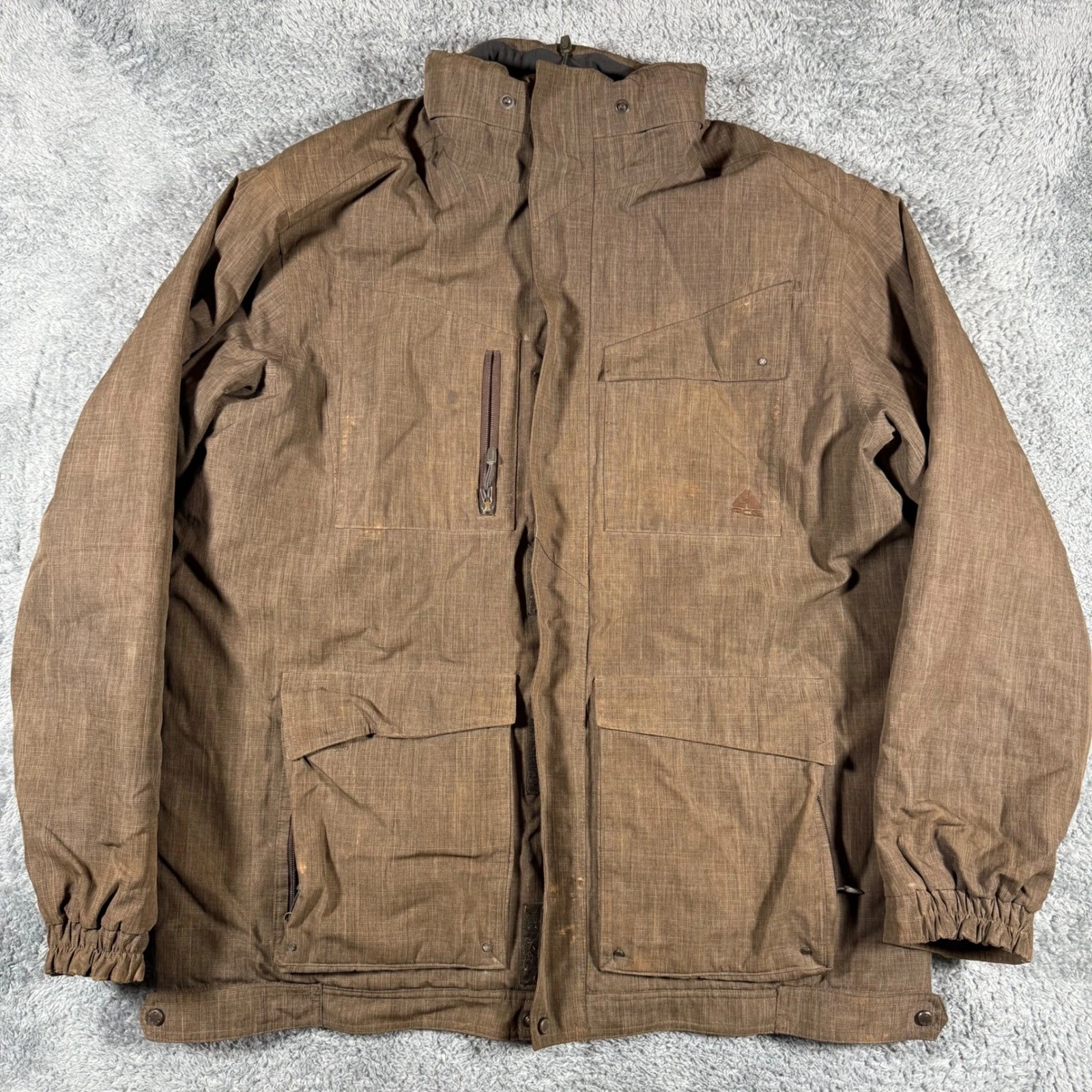 Nike ACG Fit Storm Outer Layer 3 Winter Parka Jacket Distressed Brown Size XL