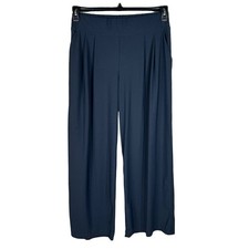 Old Navy Large SleekTech Pants Go-Dry Wide Leg Pockets Hi-Rise Stretch Pleated