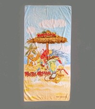 Jimmy Buffett 1998 Margaritaville Vintage Beach Towel WASTIN AWAY AGAIN Parrot