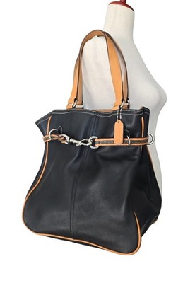 COACH トンプソン レザーバッグ Coach Vintage Hampton Belted North South Duo Tote No. 7532 VGUC in