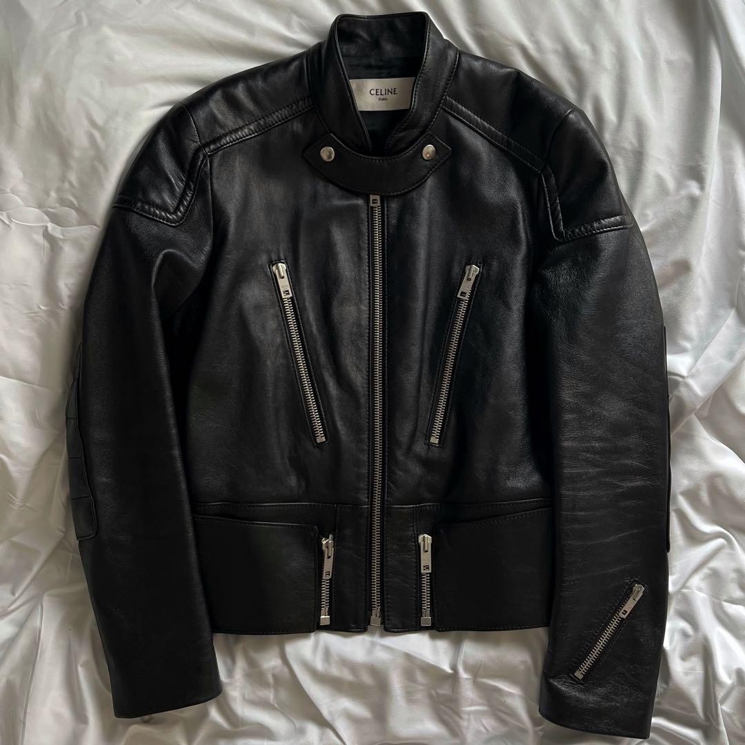 CELINE 2021SS Leather Jacket Mens Size 44 Excellent Condition