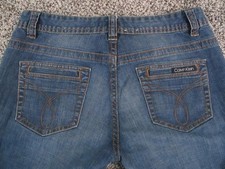 Calvin Klein Jeans Womens 8 Blue Straight Leg Medium Wash Denim Jeans 30x30
