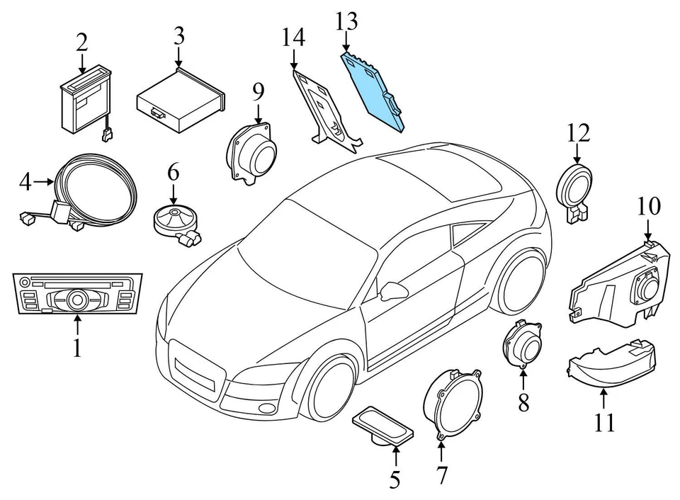AUDI TT RS QUATTRO 2012-2014 - Amplificador Bose / AMP 8J0035223D Foto 4 de 4