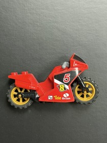 Lego City Red Motorcycle Racing Bike 60084 Bike # 5 2014