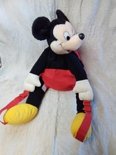 Vintage Mickeys Pals Plush Backpack Disney Mickey Mouse Child  s Pack With Straps
