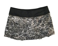 Lululemon Pace Rival Skirt Reg 13" Masked Lace Starlight Black Sz 6 Tennis Run