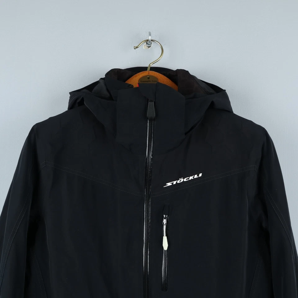 STOCKLI Mens 4-Way Stretch Insulated Vented Black Red Race Ski Jacket Size M/50 - Image 2 of 4