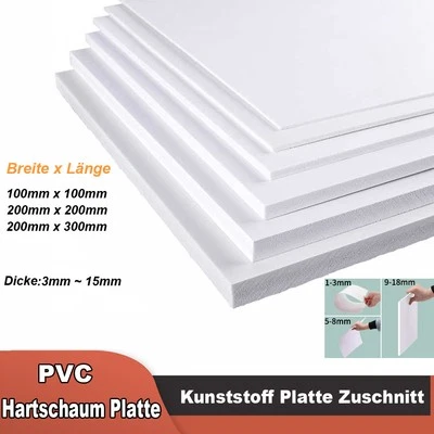 PVC Hartschaum Platte Hartschaumplatte 3-15mm weiß Kunststoff Platte Zuschnitt - Bild 1 von 4