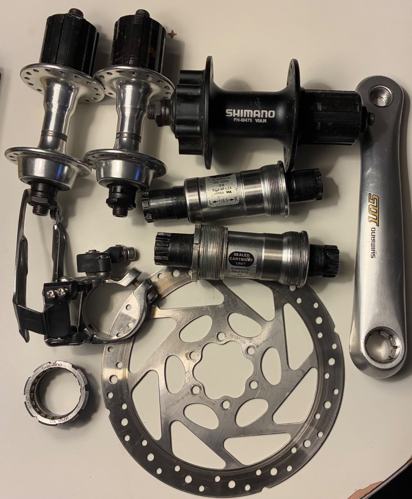 Parts Lot (10) Brackets Hubs Rotor Vintage Untested