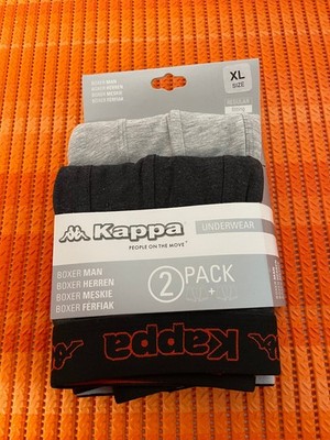   2 x KAPPA - Herren Boxershorts - Retro - Gr. XL - Grau - Neu - OVP  