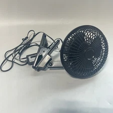 Auto Drive Black 12-Volt 6" Car Clip-on or Dash Mount Fan