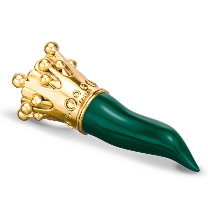 Cornetto Portafortuna con Corona FANTIN ARGENTI Corno della Fortuna 18 cm Regalo
