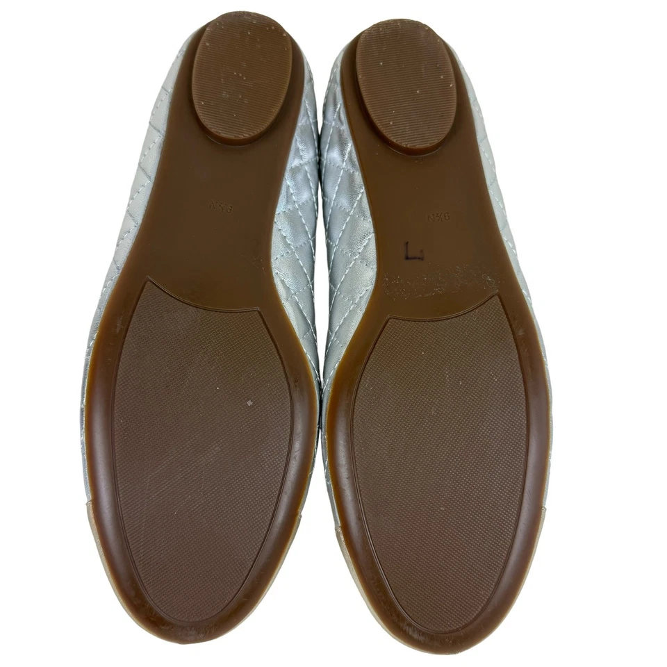 VANELi Serene Gold Silver Metallic Quilted Ballet Flats Size 9.5N - Image 4 of 4