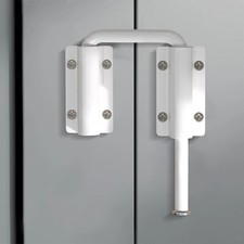 Patio Sliding Door Lock with Rotating Bar for Flat and Uneven Surfaces
