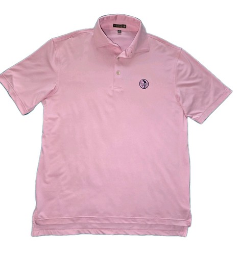 Polo Peter Millar Sneds Tour uomo M rosa performance golf estate comoda - Foto 1 di 6