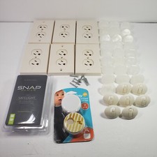 38pc Baby Safety Lot Electric Outlet Plugs Protectors, Swivel Covers, Snap Power