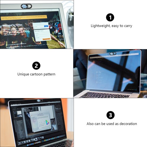 3PCS -Webkamera -Abdeckung für Laptop Tablet Privacy Protection Webcam Cover - Bild 4 von 12