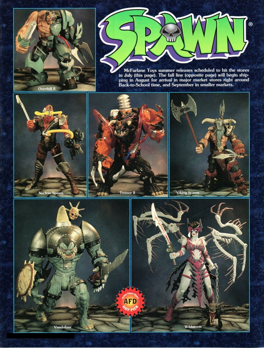 1996 SPAWN McFarlane Action Figures Toy PRINT AD ART VINTAGE