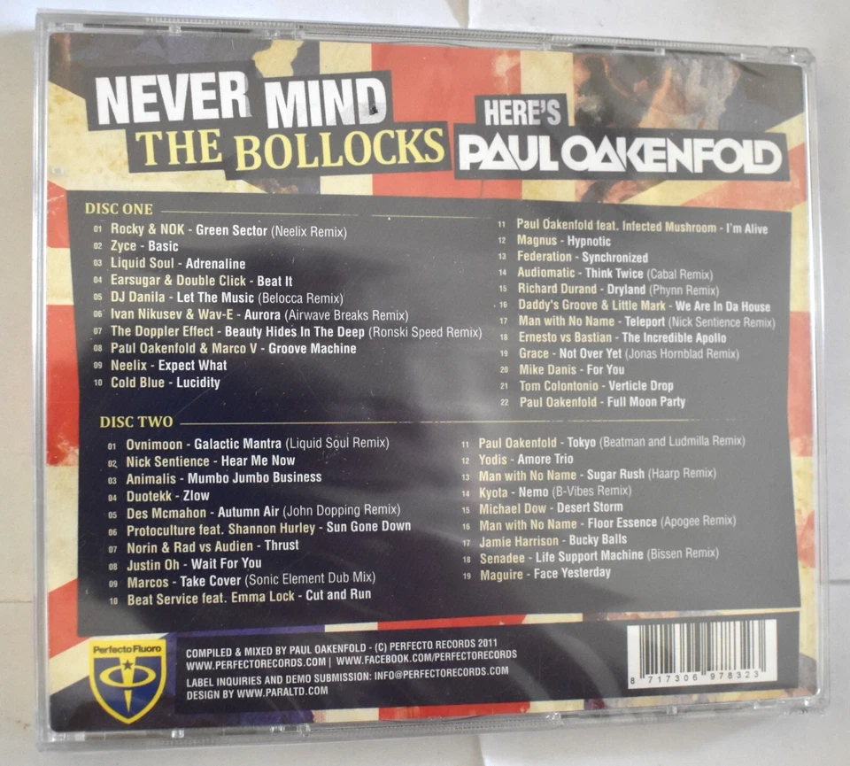 New Sealed Paul Oakenfold CD 2x Here's 2011 Never Mind the Bollocks - Image 2 of 3