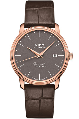 NEW Mido Baroncelli II Automatic Rose  Gold Pvd Men's Watch M027.407.36.080.00