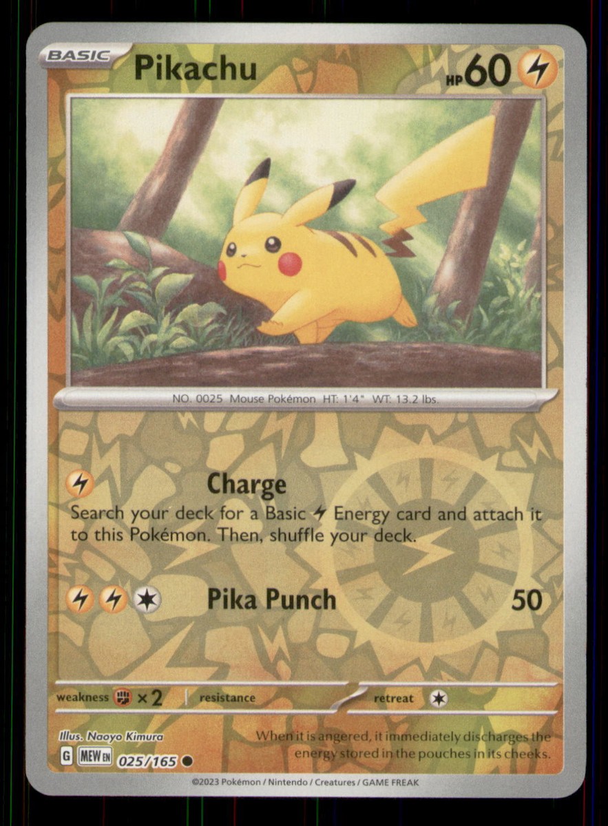 Pikachu SV: Scarlet and Violet 151 #025/165 Common Reverse