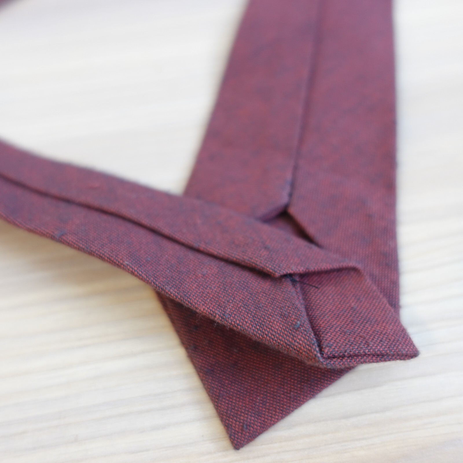 Neck Tie Mens Red Solid Basic Simple Modern Short… - image 7