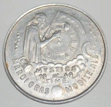 1984 Mardi Gras Token Abracadabra The Magic of Time Mystics 1949 New Orleans LA