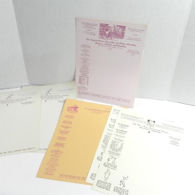 VINTAGE LOT OF FUNNY STATIONERY BLANK PAPER QUOTES SAYINGS 1940S-1970S HUMOR 7pg