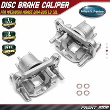 Front LH & RH Brake Caliper w/ Bracket for Mitsubishi Mirage 2014-2015 L3 1.2L
