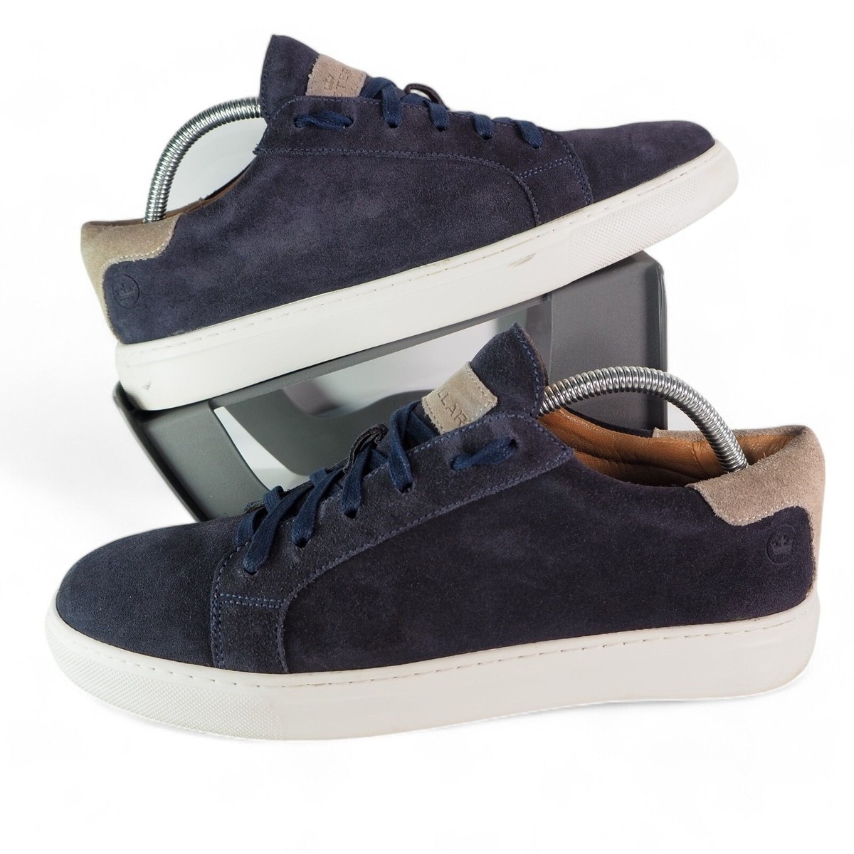 Peter Millar Crown Suede Casual Low Top Sneakers Navy 
