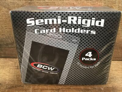 (Box of 200) BCW Size #1 Semi Rigid Trading Card Holders Grading Submission Size