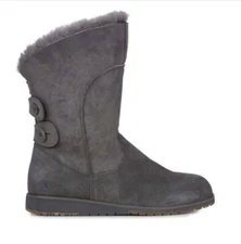 EMU Australia Charlotte Lined Boots Charcoal Grey Gray Size 7 Brand New Pair NIB