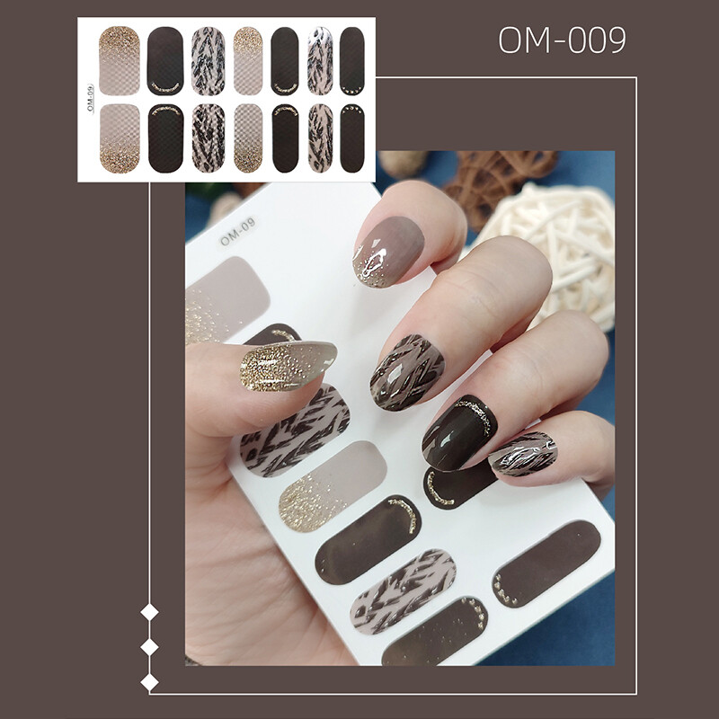 Leopard Print Nail Art Stickers Self-Adhesive DIY Nail Wraps Full Cover  Sticker | eBay