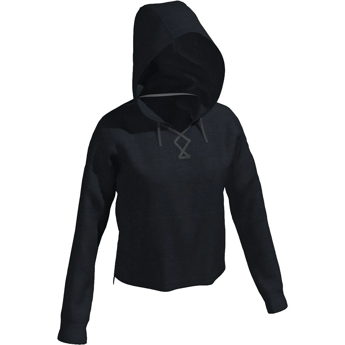Black Polyester Exercise Hoodies & Sweatshirts for Women