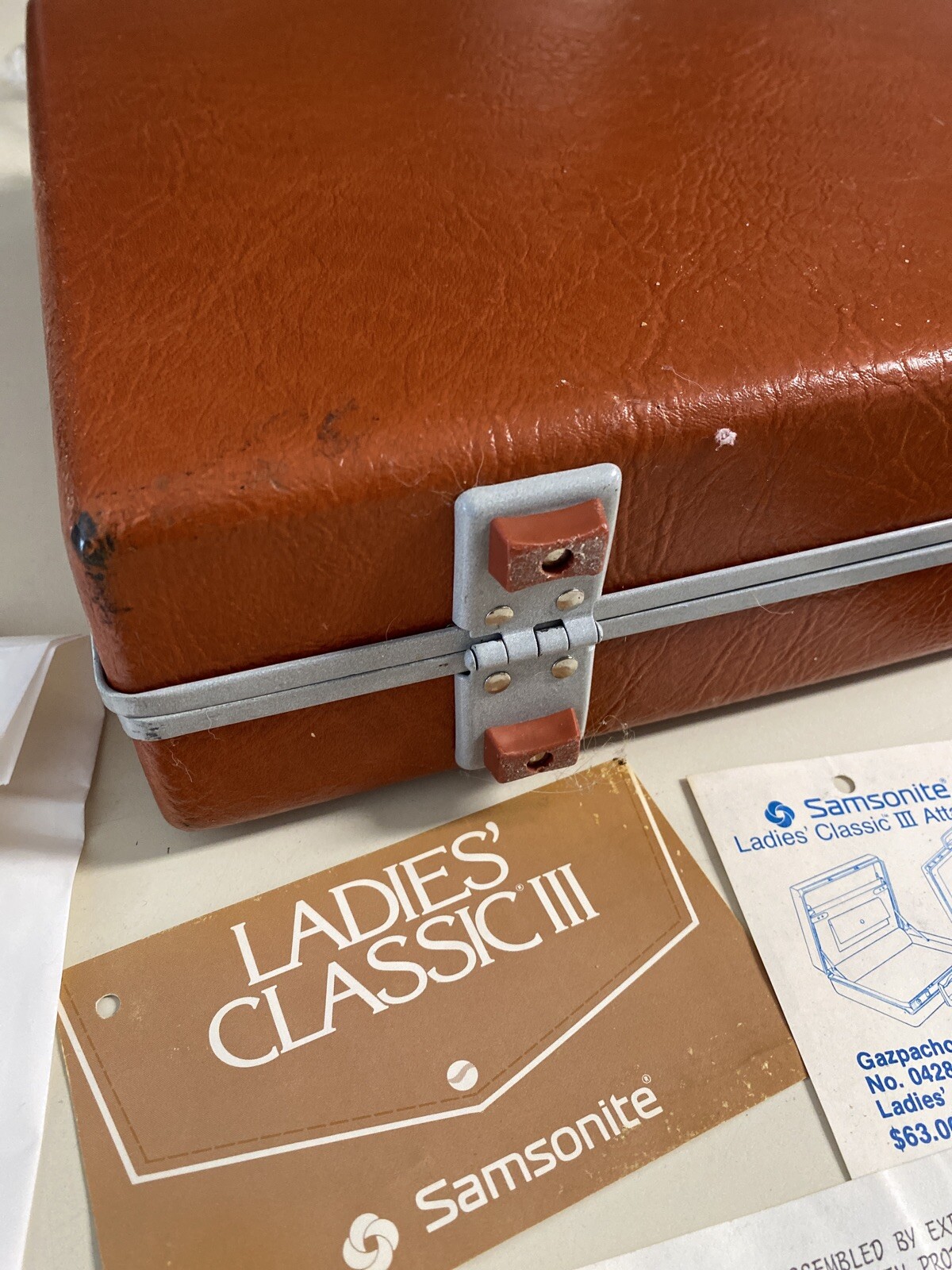 Vintage Samsonite Orange Ladies Classic Briefcase & E… Gem