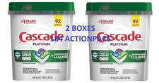 Cascade Platinum ActionPacs Dishwasher Detergent, Fresh 184 ct. EXPEDITE SHIP